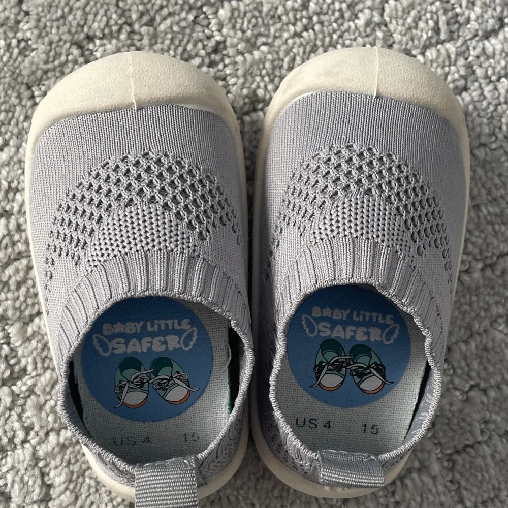 Gray Kids Slip-On Sneakers